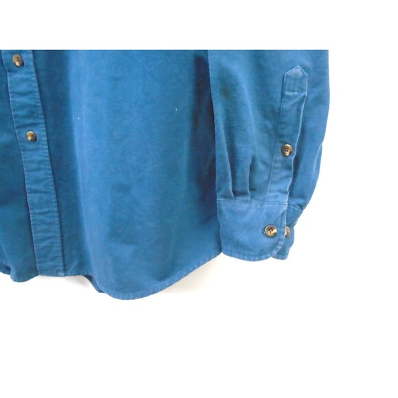 Cabela’s Deerskin Soft Chamois Mens Size XL Tall Button Shirt Dark Teal - Picture 7 of 8